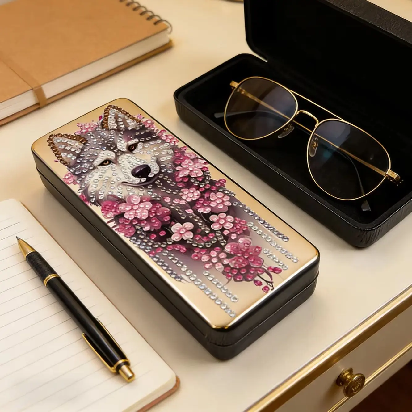 

Skull Pattern Butterfly Animal Series DIY Diamond painting Rhinestone Eyeglasses Case Creative Crafts For Adults New 2026