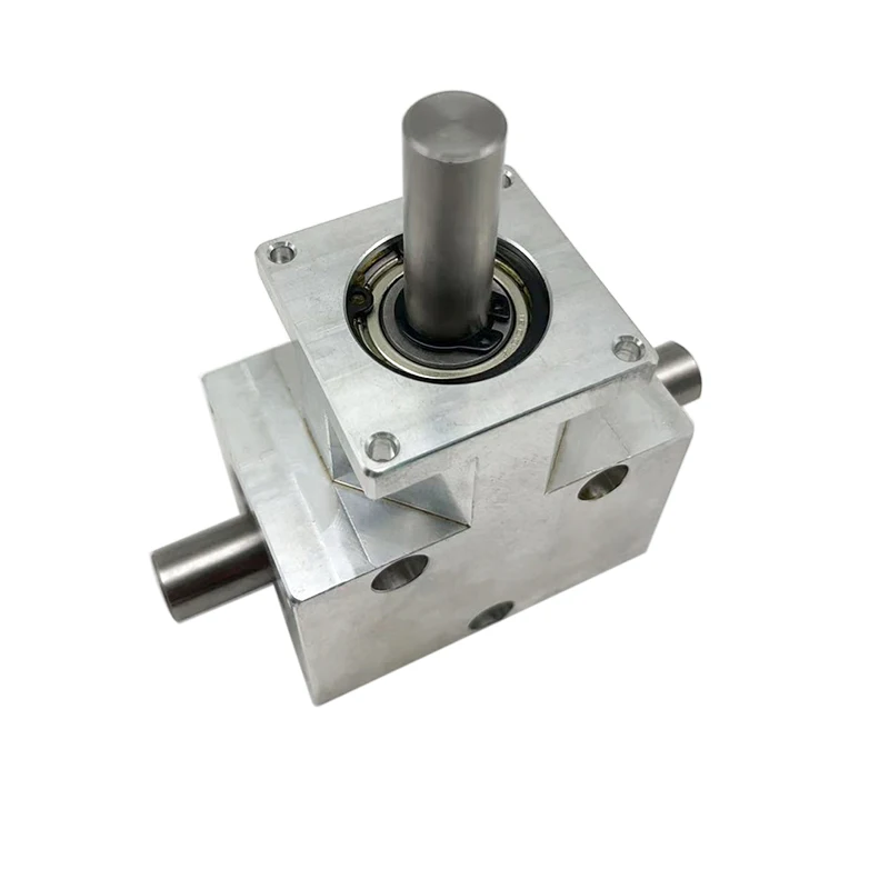 Angle gear 1:1 helical bevel gear shaft 12mm codirectional double output shaft 90 degree differential gearbox