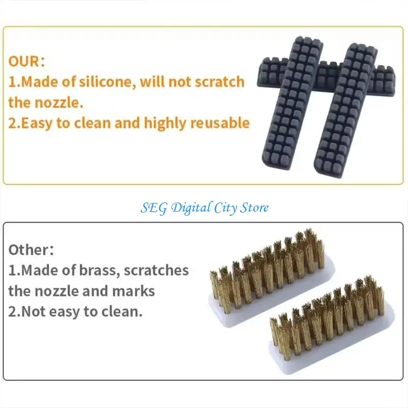 

U75B Silicone Nozzle Cleaning Brush For 3D Printer Hotend Maintenance Tool