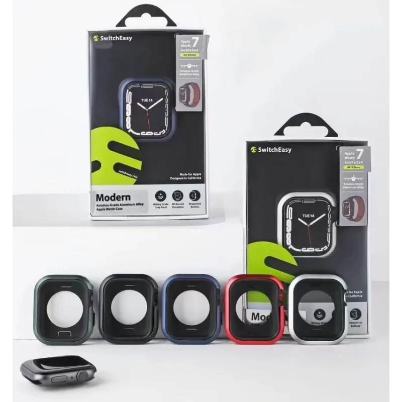 SwitchEasy Modern Odyssey Aluminum Alloy Case Metal + TPUCase Apple Watch Case Series 7 / SE / 6 / 5 / 4 40/41mm 44mm/45mm