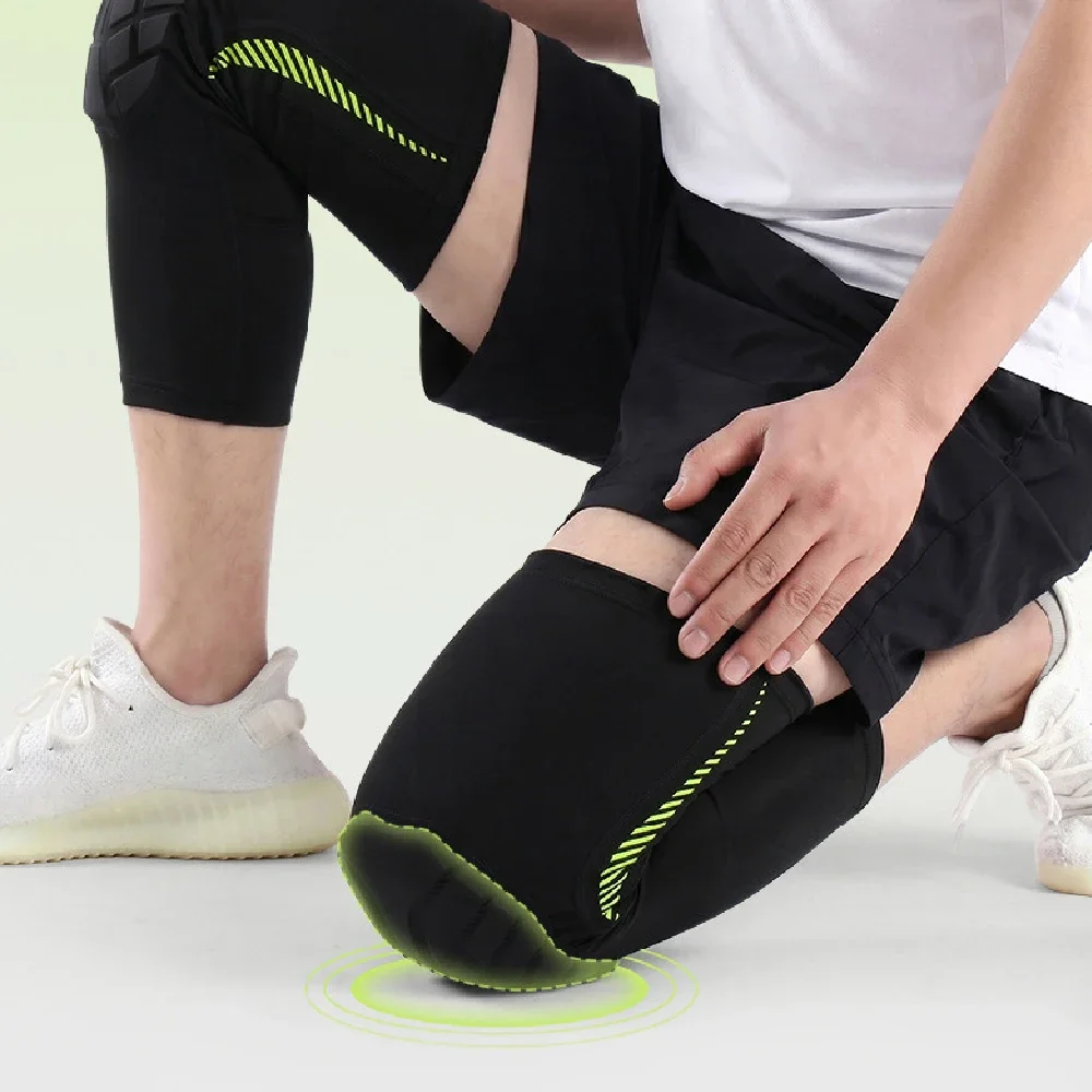 1Pcs Lightweight Knee Pads Sleeve, EVA Honeycomb Anti-Collision Short Knee Brace for Basketball Volleyball Running