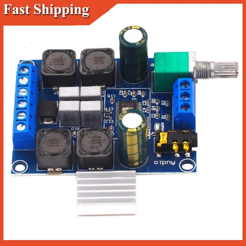 Эффективный двухканальный цифровой усилитель мощности TPA3116D2 50Wx2, 2-канальный стерео, высокоэффективная защита от обратного хода XY-502