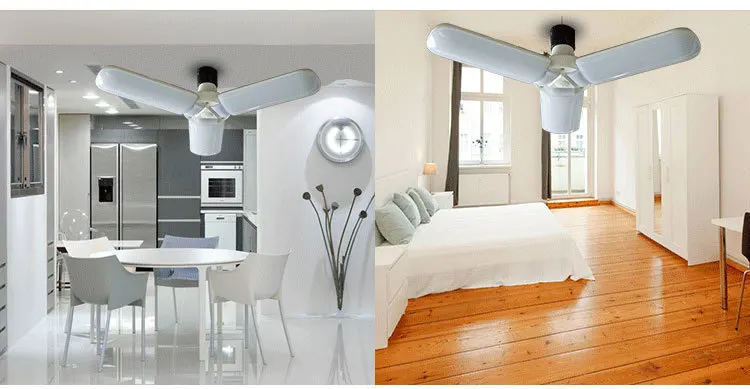 Ampoule LED E27 28W Forme Ventilateur - Équivalent 200W