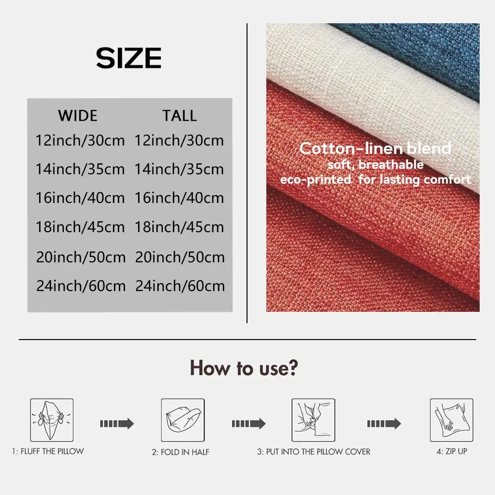 Japanese Cherry Cushion Cover Natural Linen Pillow Case Double-Sided Print Decorative Sofa Pillowcase Home Decor Gift view 5
