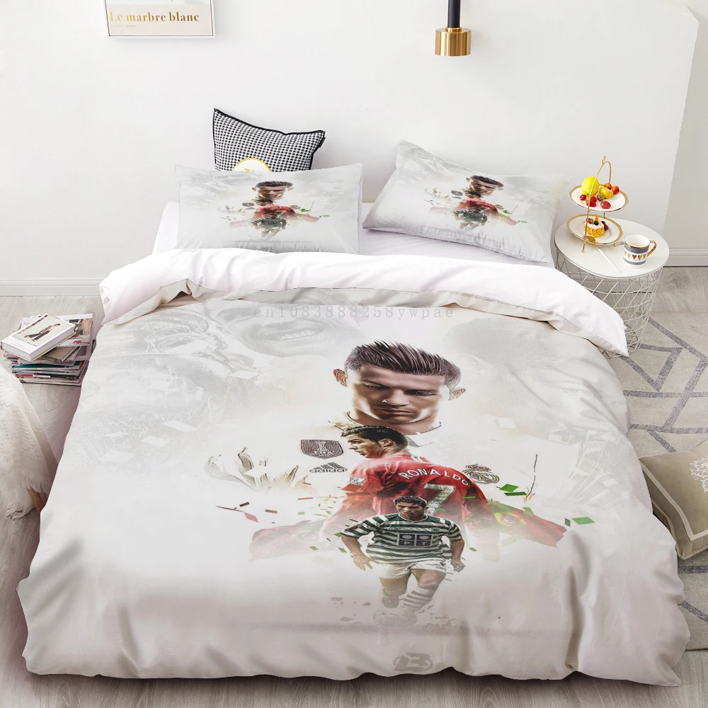 Duvet Cover Set Football Star CR7 Bedding Set 3d Bedding Digital Printing Bed Queen Size Fashion Design Comforter Set