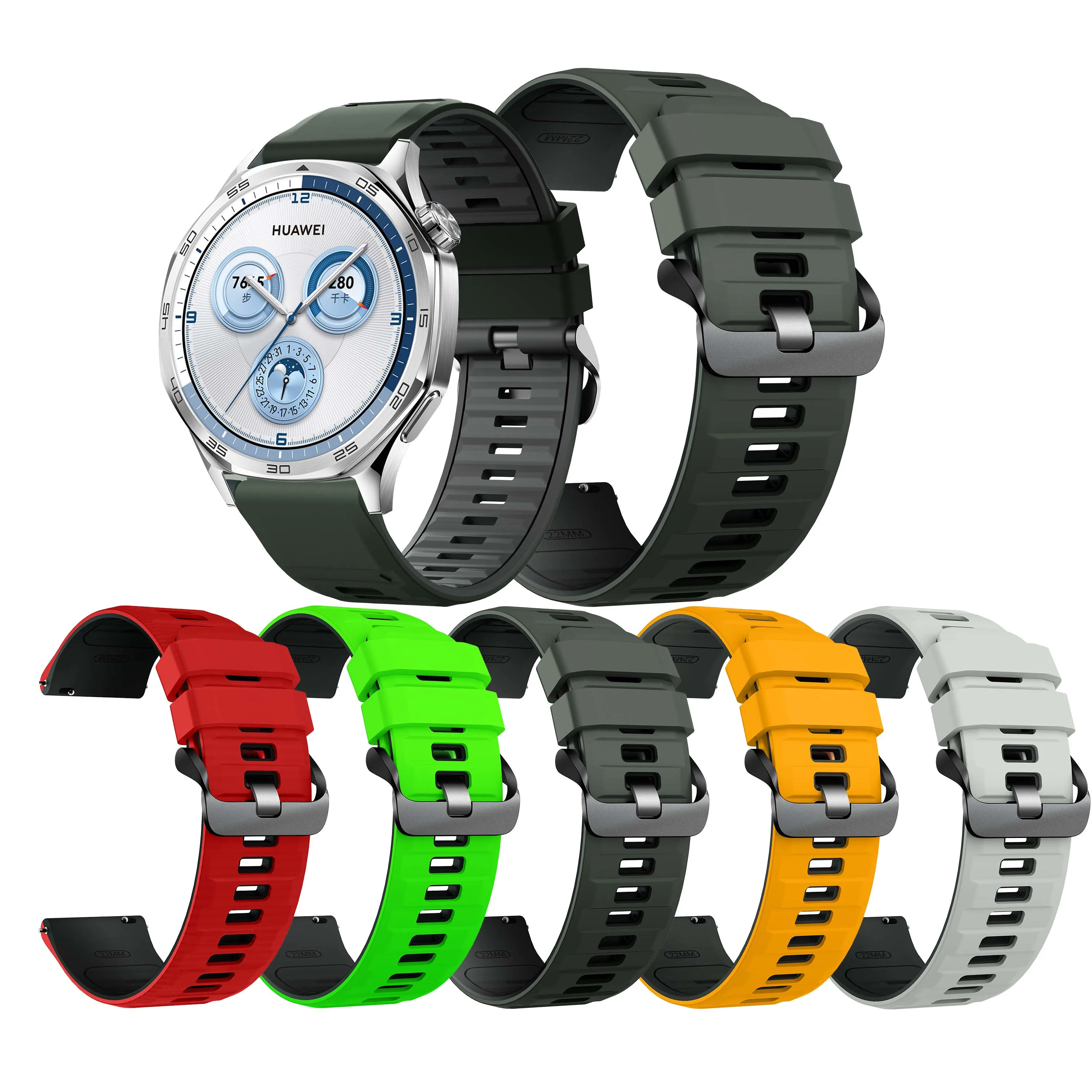 

22MM Silicone Strap for Huawei GT6 46mm Classic Silicone Strap For Garmin Forerunner 570 47mm 265Music Sport Watch Band Bracelet