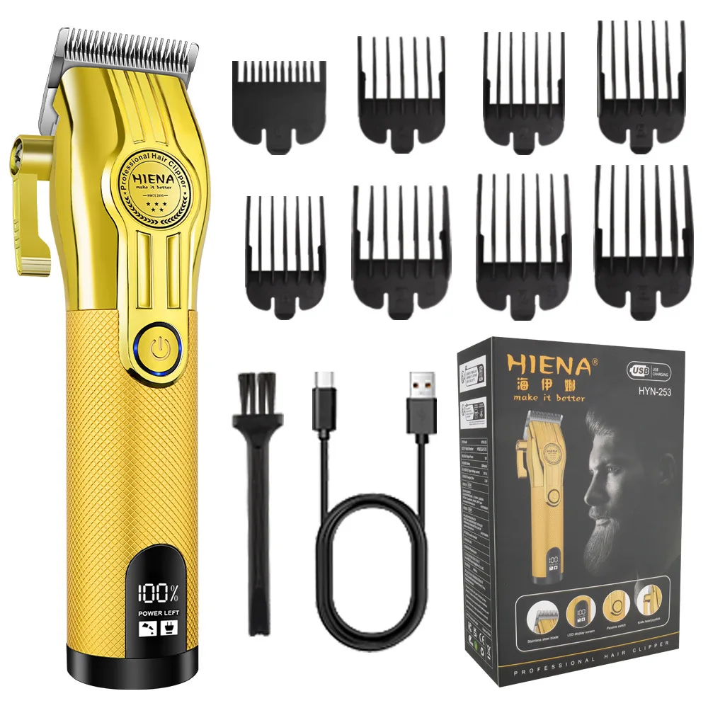 

HIENA New Hair Clipper 1500mAh USB Charging Hair Beard Trimmer High Power Shaving Clipper Professional Barber Hair Cutter Set