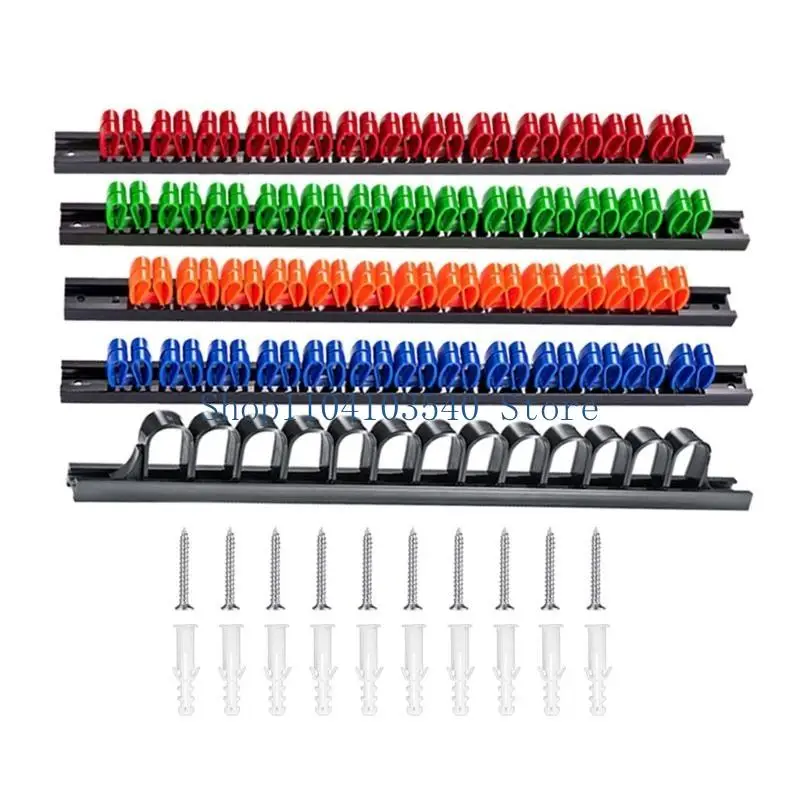 02DC 5Pcs Wrench Screwdriver Rack Storage Holder Garage Workshops