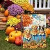 Hello Fall Dogs Garden Flag, Double Sided Autumn Seasonal Outdoor Yard Decor (Fall Dogs, 18