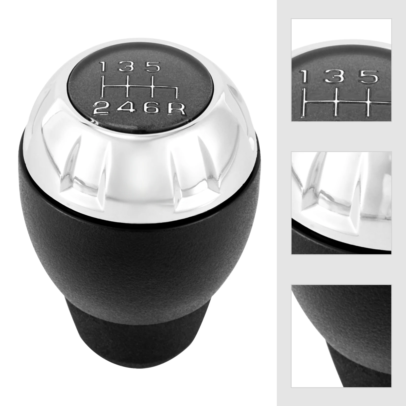 

6-Speed Manual Chrome Leather Wrapped Shift Knob For Jeep Wrangler JK 2011-2018 68085312AA 68085312AB