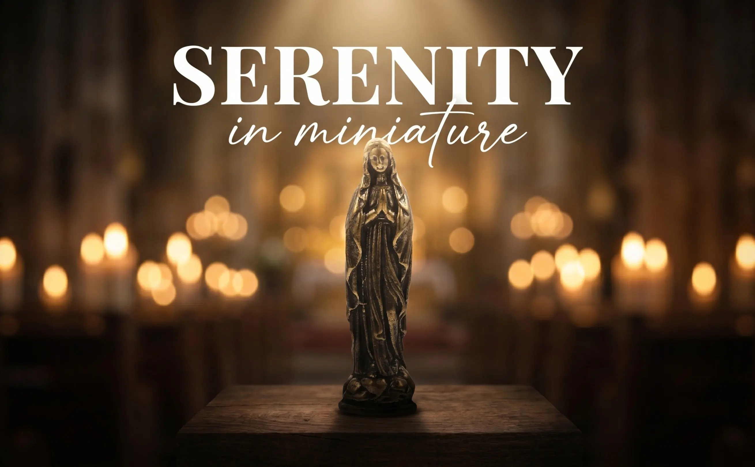 Handcrafted Brass Mary Statue Tiny Virgin Mary Ornament Elegant Religious Decor for Living Room Office Tabletop Catholic