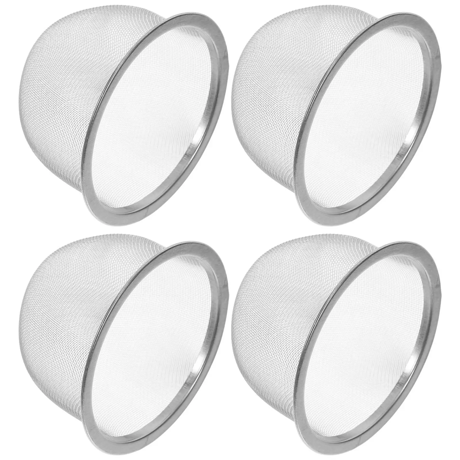 

4pcs Stainless Steel Tea Filter Mesh Strainer Infuser 8.0x6.9x5.1 Travel Home Supplies Kitchen Bar Tools