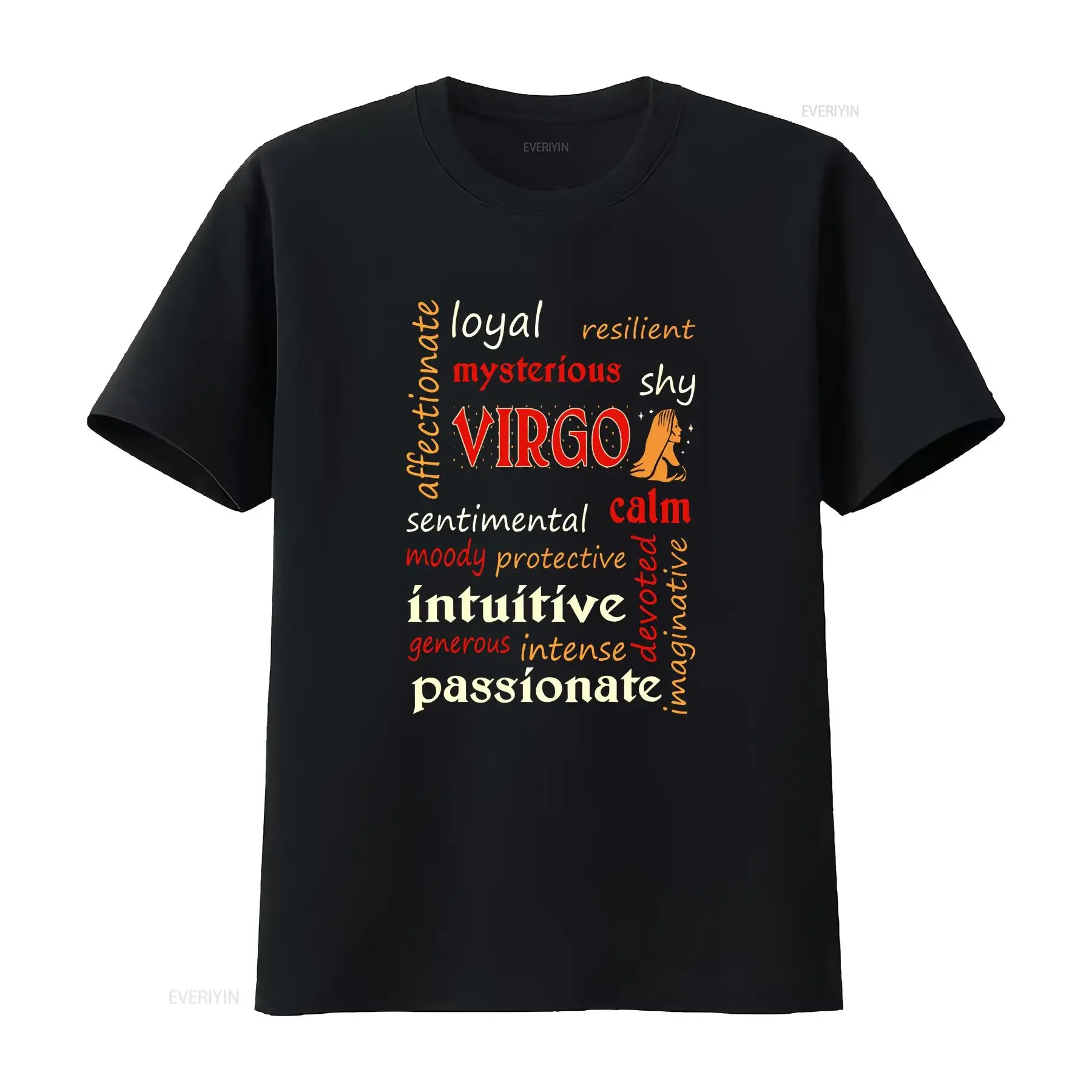 Virgo Affectionate Loyal Zodiac T Shirt vintage Washed streetwear Casual homme Unisex Versatile Comfortable