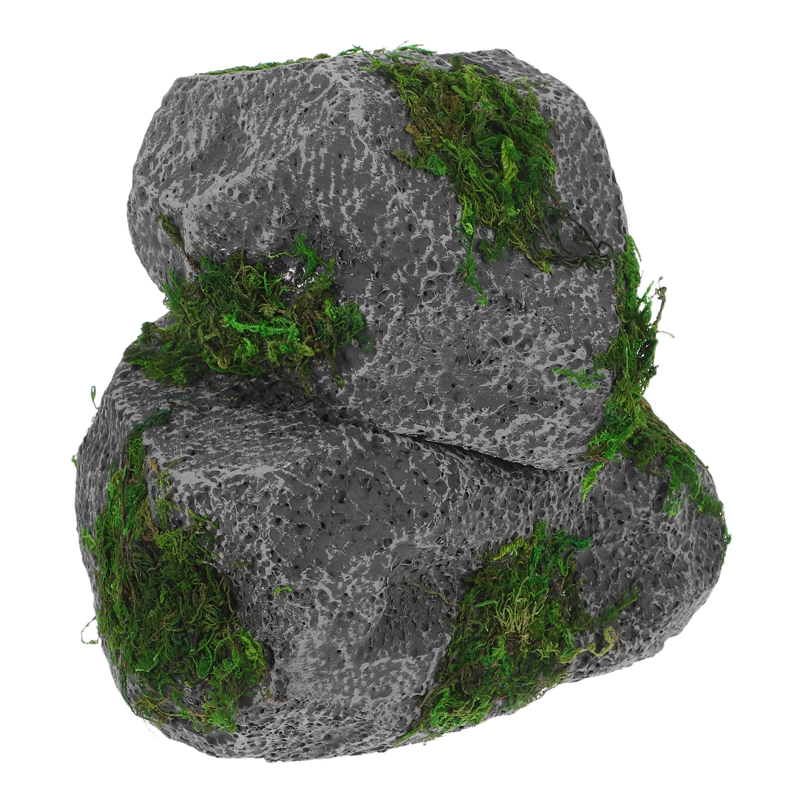 

2Pcs Simulation Small Stones for Crafts Outdoor Decor Weather Resistant Fake Landscape Rock Bonsai Ornament Terrarium Decor