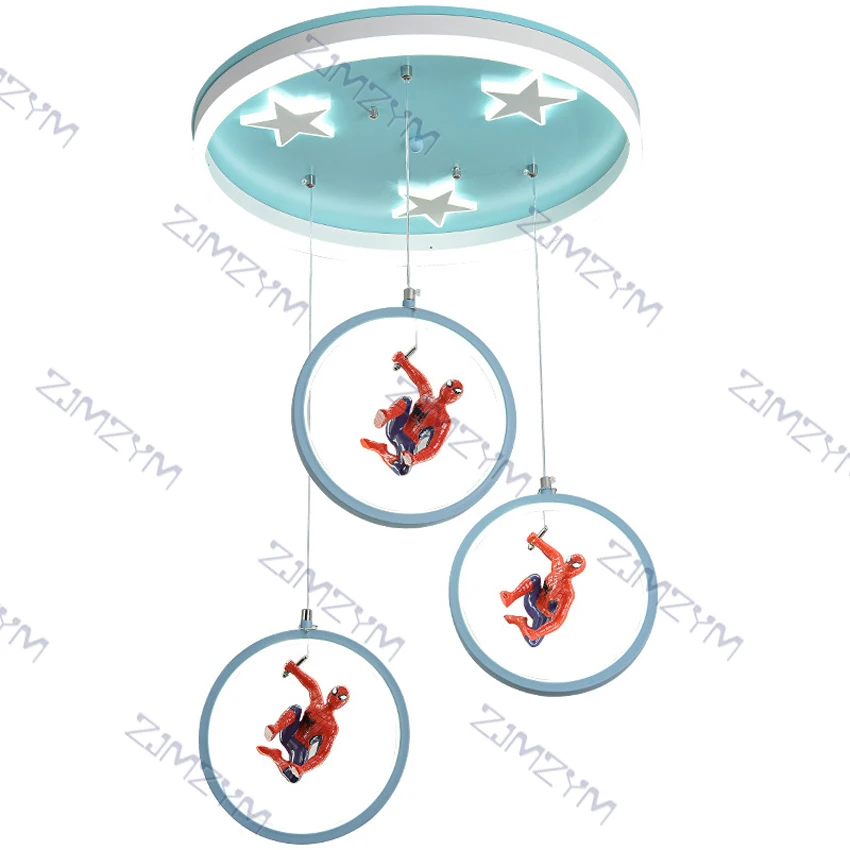 Lámpara de araña para habitación de niños de 10 a 18 ㎡, iluminación nórdica creativa de dibujos animados, moderna y minimalista, protección ocular, 220V/110V