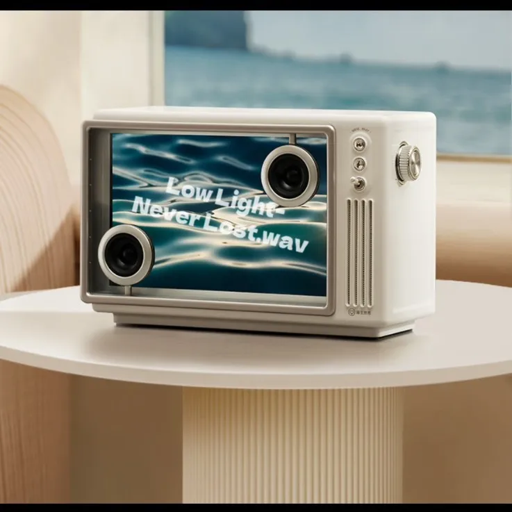 T5 كلمات عائمة صوت لاسلكي بلوتوث سطح المكتب شفاف بصري الإنترنت المشاهير مكبر صوت كاريوكي راديو