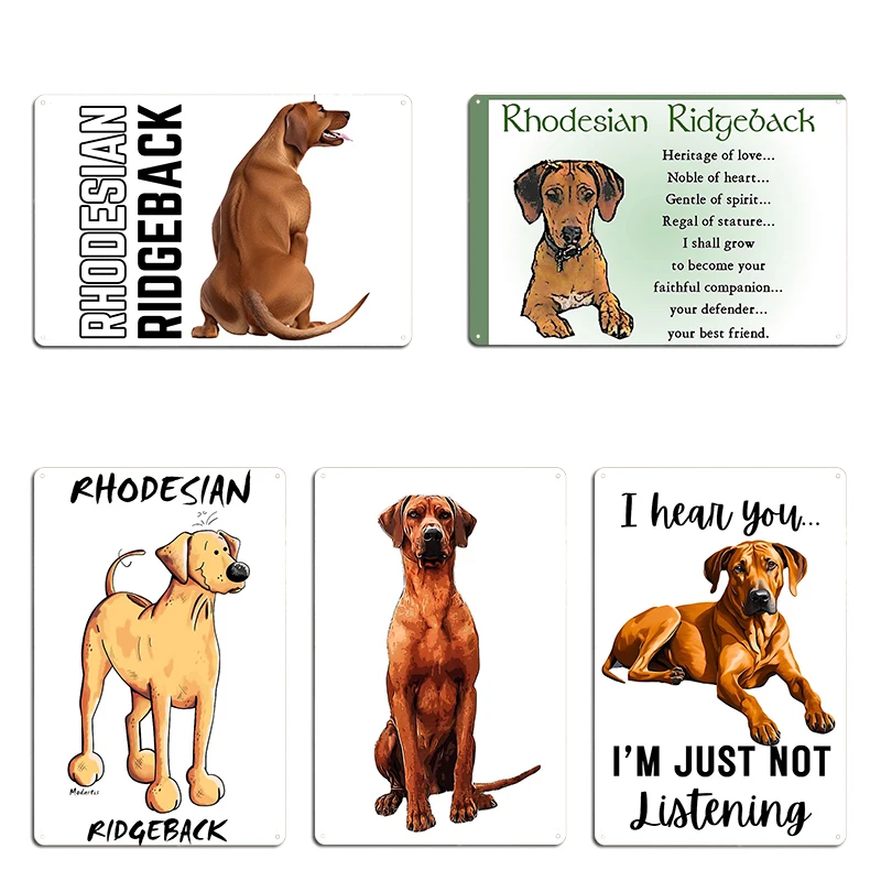 Rhodesian Ridgeback Dog Metal Sign Club Party Club Bar Printing Painting Décor Tin Sign Poster
