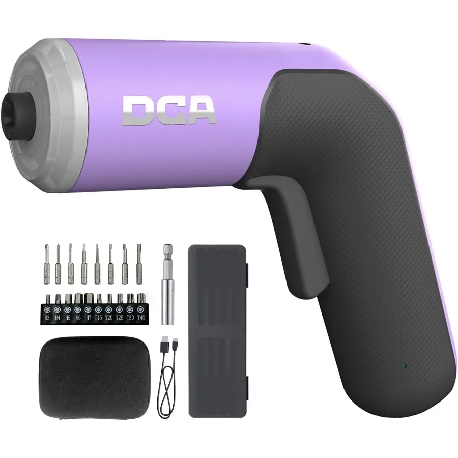 

4V Electric Screwdriver Set with 5 N.m Torque 2000 mAh Liion Battery 1 4 Magnetic Hex Chuck USBC Charging 18 Driver Bits for Fu