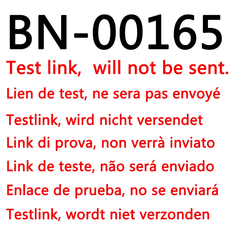 Enlace de prueba de BN-00165, no haga un pedido, no se enviará.