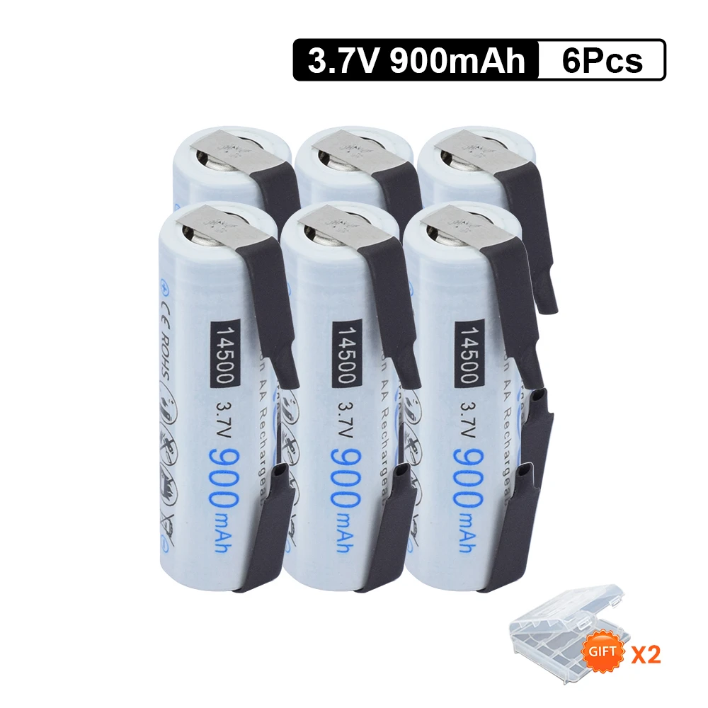 

14500 lithium ion battery with Welding 3.7V AA Rechargeable battery 14500 Battery for Flashlight Headlamp electric toothbrush