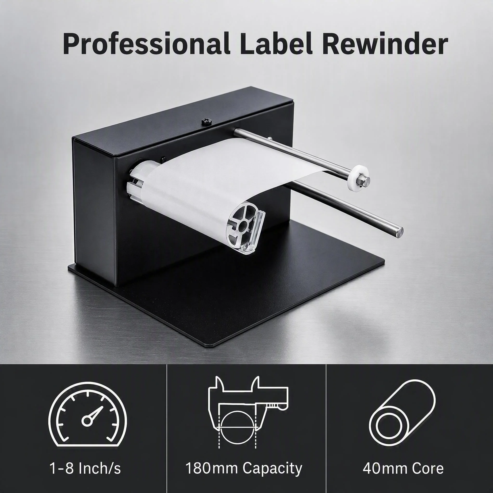 R3 Automatic Label Rewinder, Two-way Rewinding Labeling Machine, Barcode Label Reeling Machine, Self-adhesive Sticker Rewinding