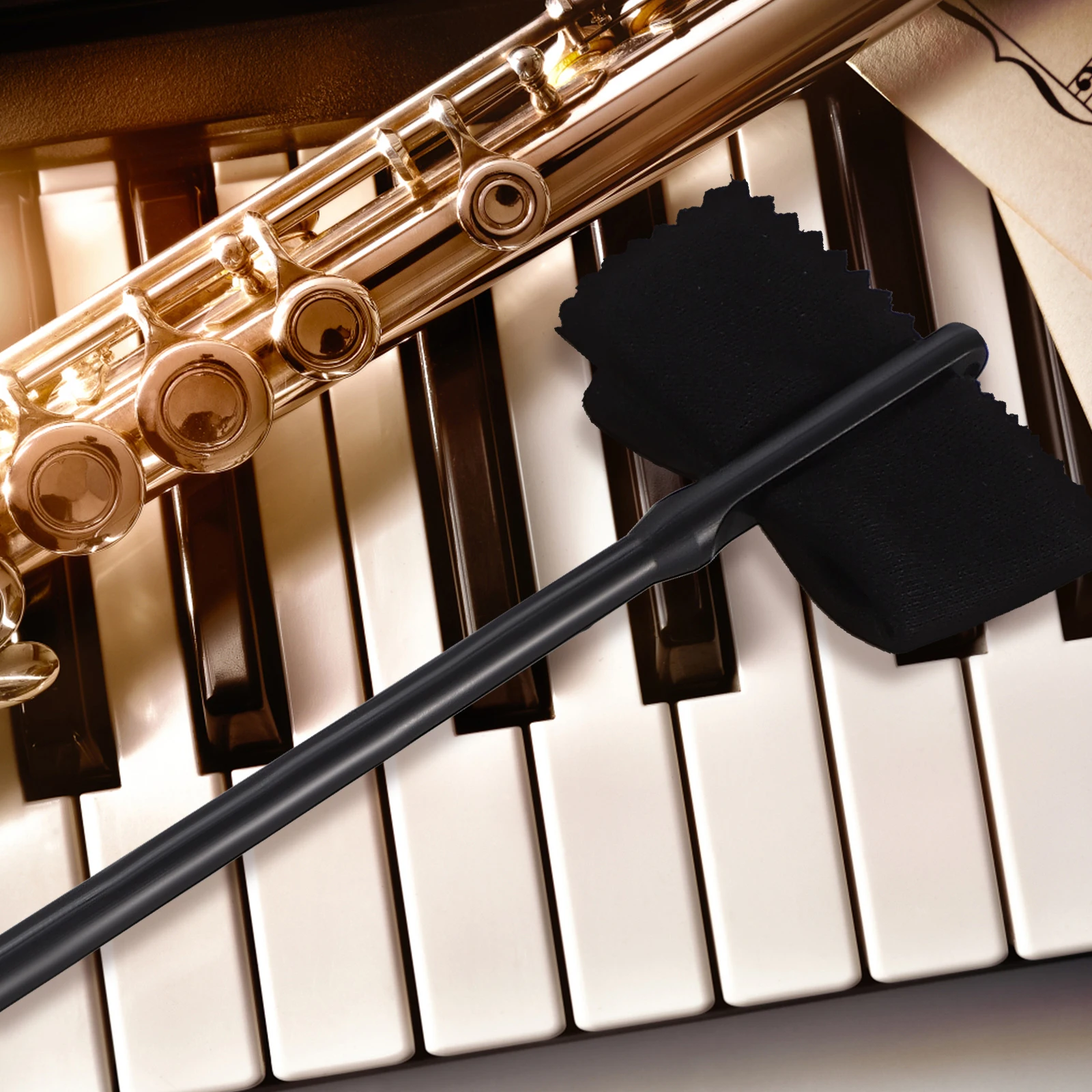 

1 set Flute Cleaning Kit 2Rods 2BlackCloths 2BlueCloths Plastic Instrument Maintenance Tools Beginner Expert