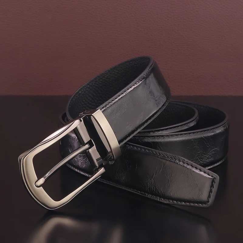 High quality pin buckle genuine leather fashion designers belts men casual luxury gray Cowskin young men ceinture homme B584