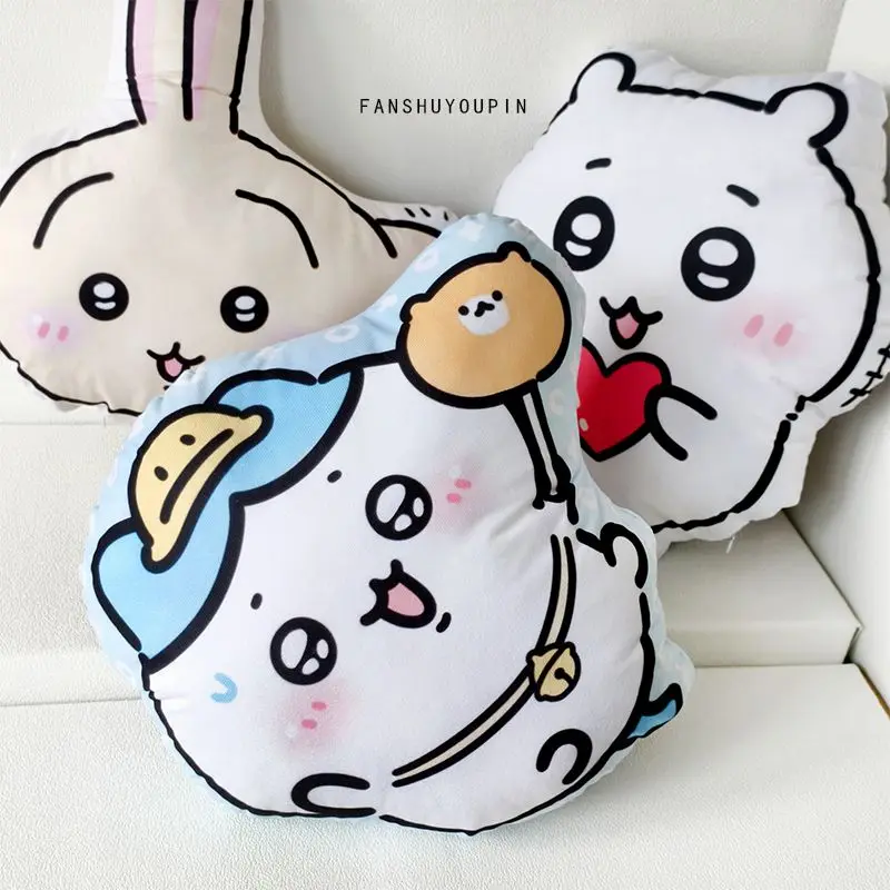

Cartoon Anime Chiikawa pillow，double-sided printing Anime peripheral doll，Kawaii hachiware Car lumbar cushion，Christmas Gift