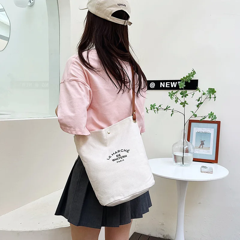 Shoulder Bag Printed Canvas Shopping Bag Canvas Crossbody Purse Stylish Tote Handbag For Women Fashion Crossbody Bag Tote Bag