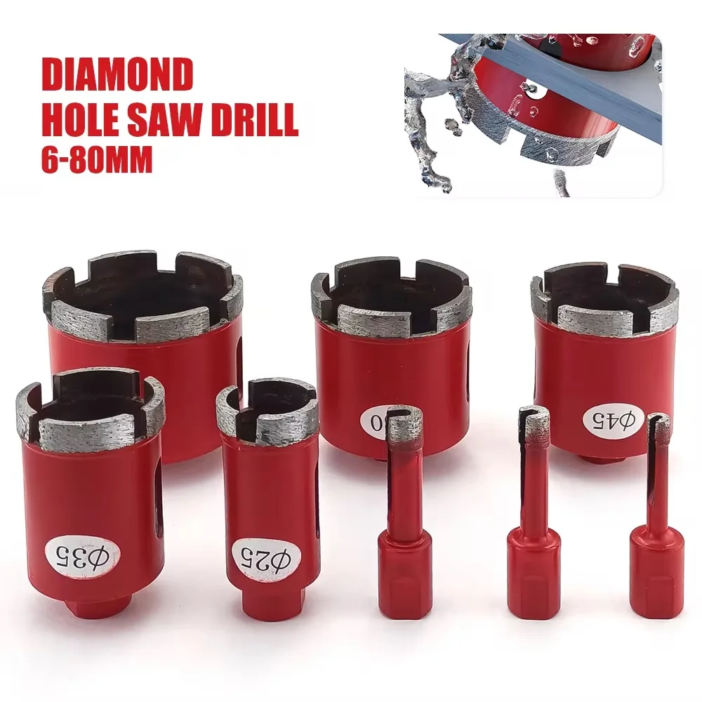 1Pc 6-80mm M10 Diamond Cup Saw Sintering Core Bit Hole Saw Drill Bits for Marble Granite Brick Tile Ceramic Concrete Tools