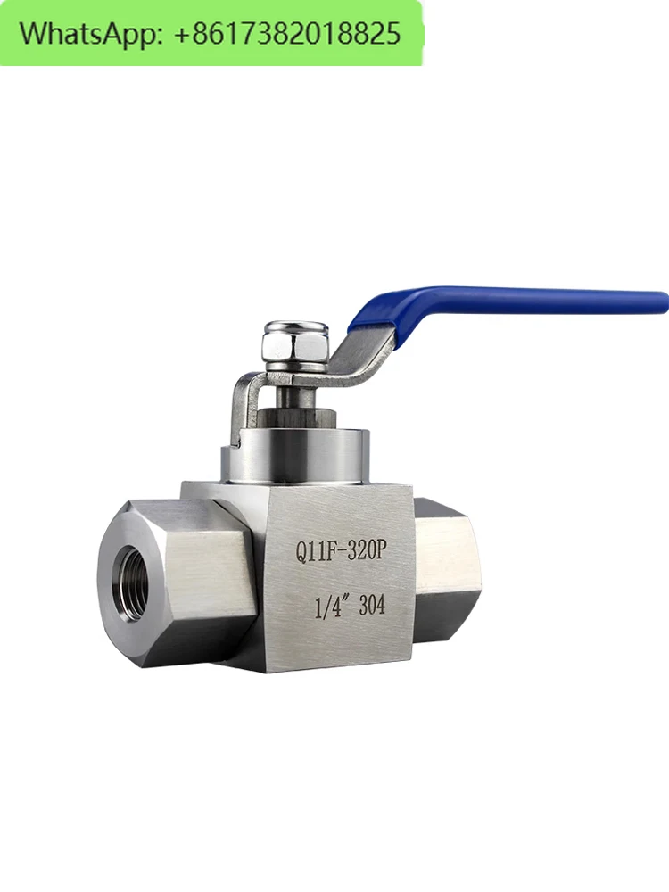 304 stainless steel high-pressure ball valve 4 points Q11F inner thread straight hydraulic  oil and gas 2 points 3 points DN15