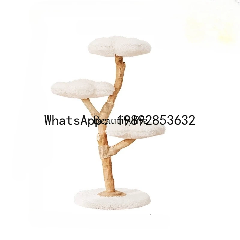Cloud climbing frame cat tree jumping platform integrated luxury solid wood villa does not occupy a cat house
