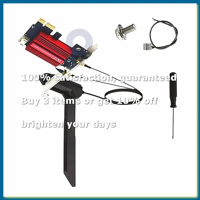 MT7927 WiFi7 Card+12DB Antenna 2.4G/5G/6G Tri-Band 8774M MT7927 Wireless WiFi Card BT5.4 Gigabit Wireless Network Card