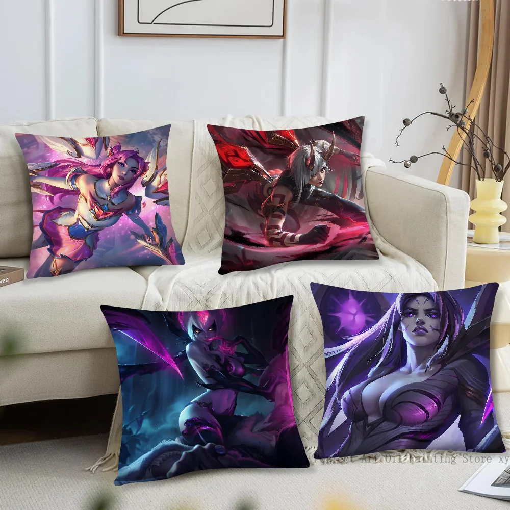 KaiSa Game League Of Legends Pillow Case Fashion Square Pillowcase Bedroom Sofa Room Ins Decoration Leisure Cushion Cover