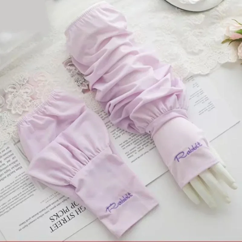 夏用アイスシルクスリーブ 男女兼用 アウトドアUVカット サイクリングスリーブ アームサンスクリーン 保護スリーブ ゆったり 1組