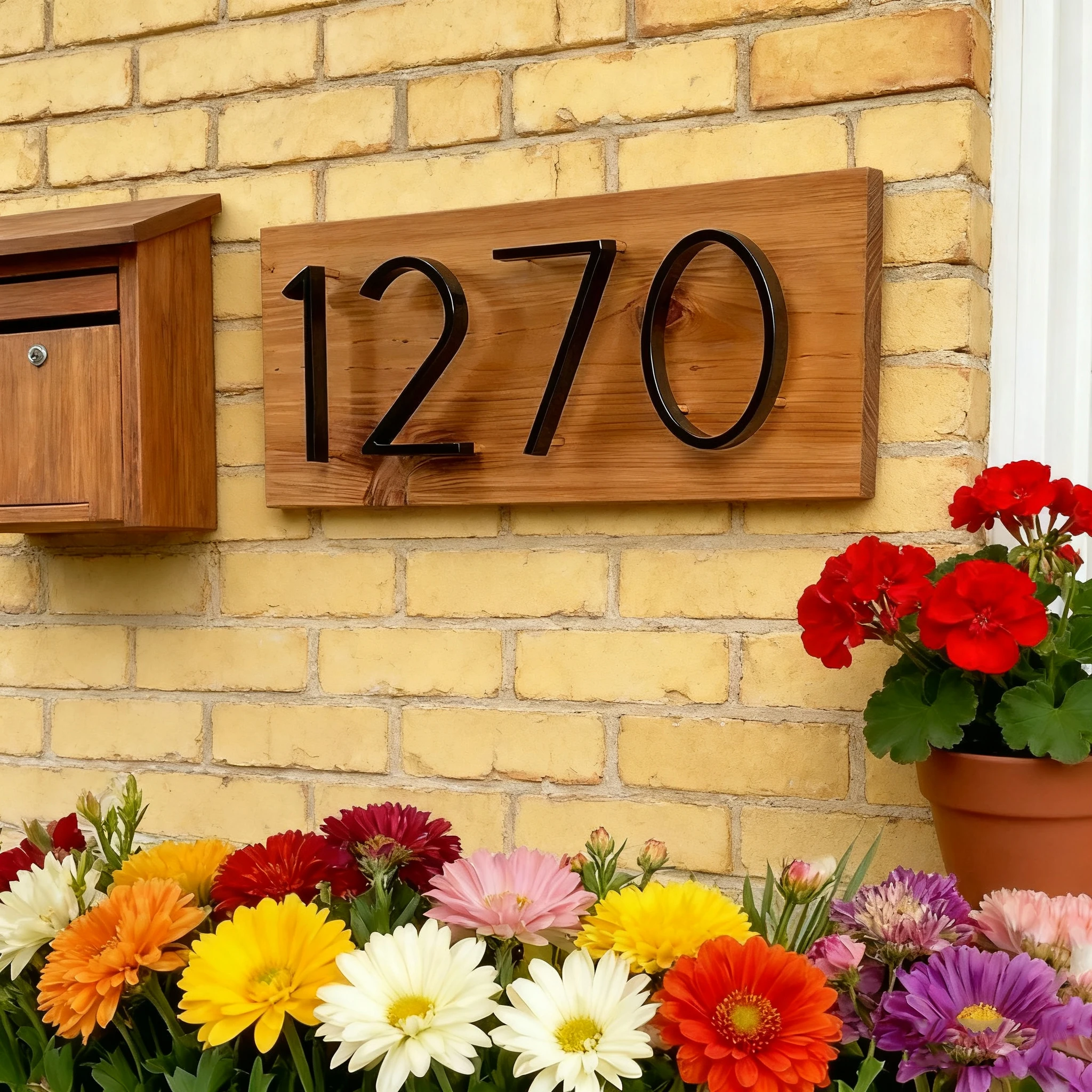 

Personalized Entrance Door Number Sign With Floating Digit 50/65cm Wood House Number Outdoor House Number Plate For Home,garden