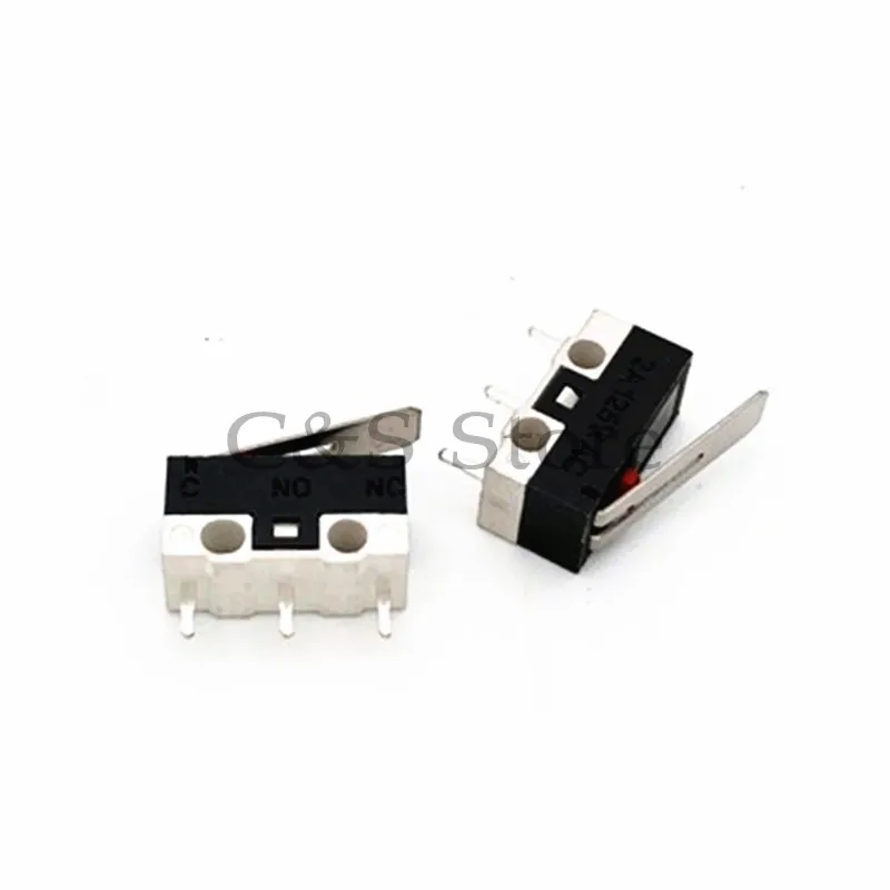 10pcs Limit Switch Push Button Switch 1A /2A 125V AC Mouse Switch 3Pins Micro Switch