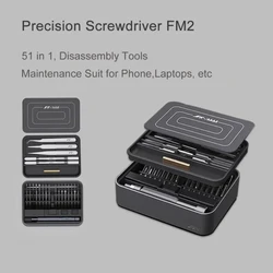 JIMIHOME FM2 51 in 1 Screwdriver Set Flexible Handle Press Ejection Two Gear Extension S2 Alloy Steel DIY Scredriver Tools Set