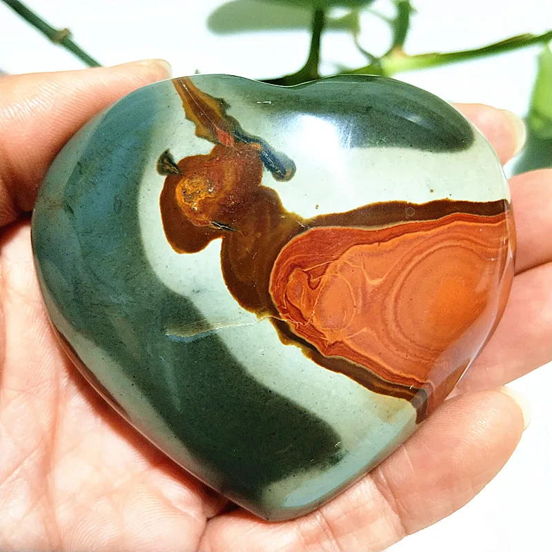 Natural Crystals Ocean Stone Heart Aquarium Ornaments Spiritual Meditation Feng Shui Room Decoration Maison Reiki Healing
