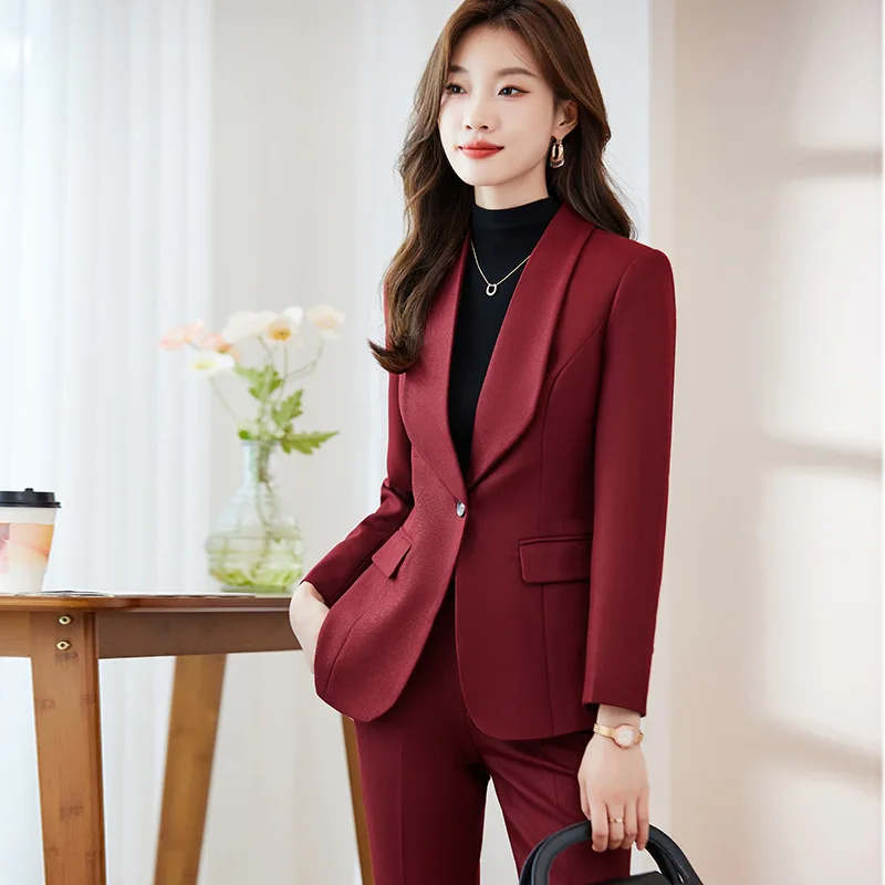 

Formal Uniform Designs Pantsuits With Pants and Jackets Coat for Professional Ladies Office Work Wear Blazers Femininos Career