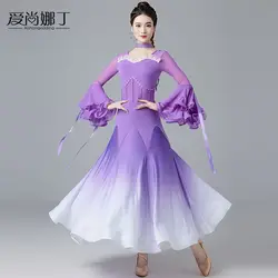 Modern Dance Skirt New National Standard Waltz International Fashion Competition Performance with Large Swing Gradient Dress