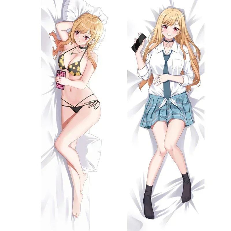 

Anime Pillowcase Dakimakura My Dress-Up Darling Kitagawa Marin Cosplay Hugging Body Pillow Case Throw Cushion Cover Room Decor