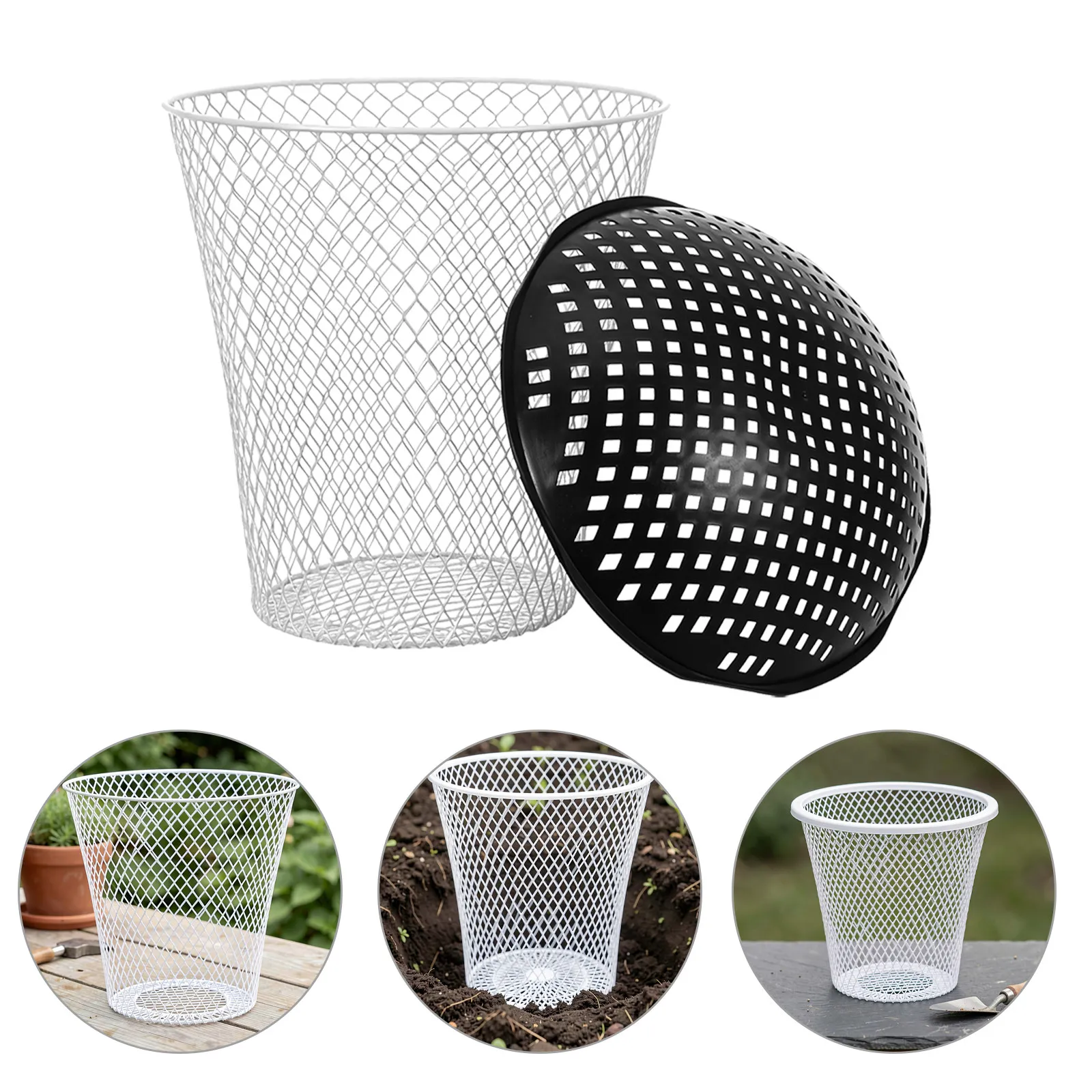 1Set in Ground Worm Composter Outdoor Compost Bin Small Worm Farm Bin for Kitchen Scraps Recycling Garden Soil Enrichment