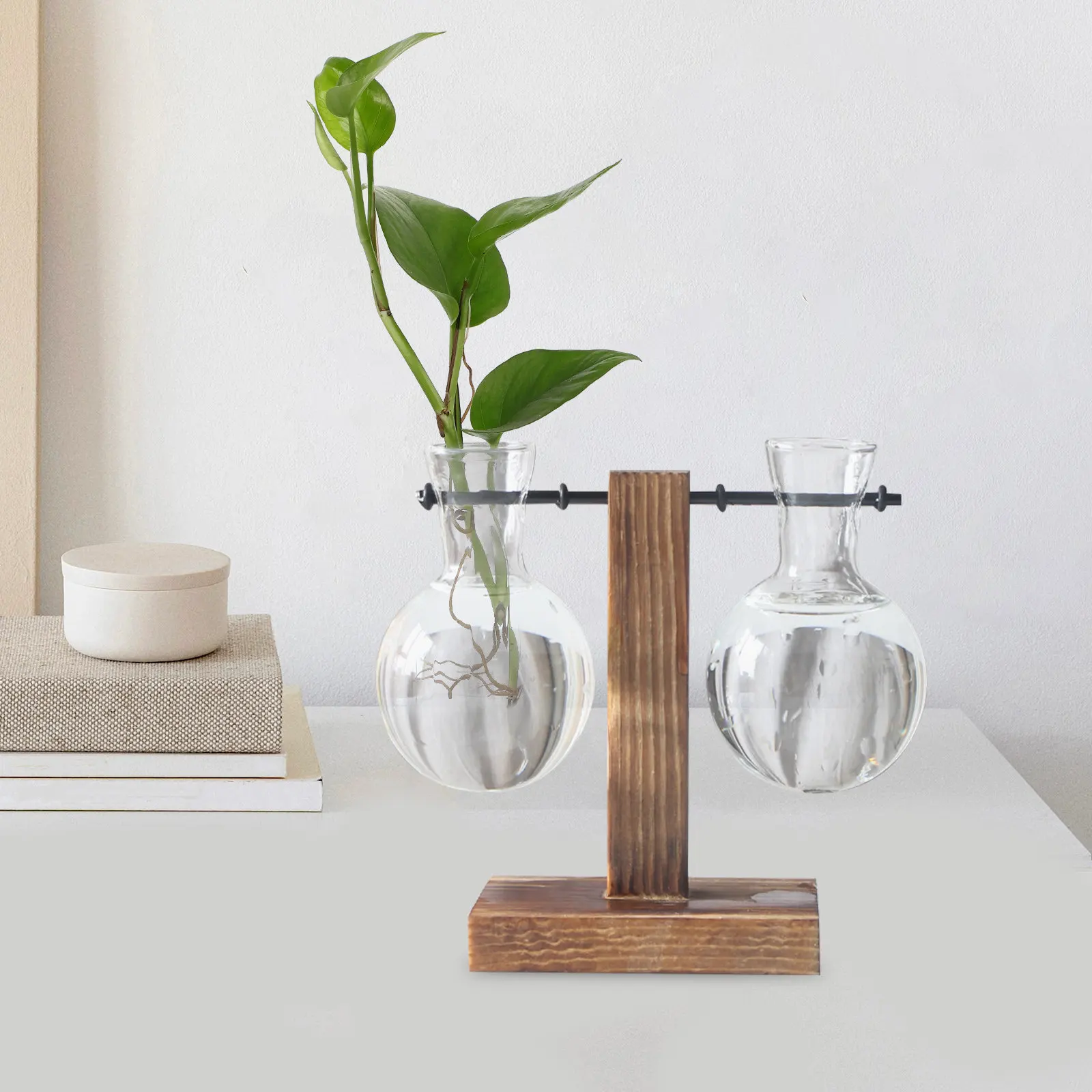 3Pcs Hanging Glass Planter Vase Hydroponic Flower Holder for Home Decor Table Vase Decor Artificial Fresh Flowers Display Bottle