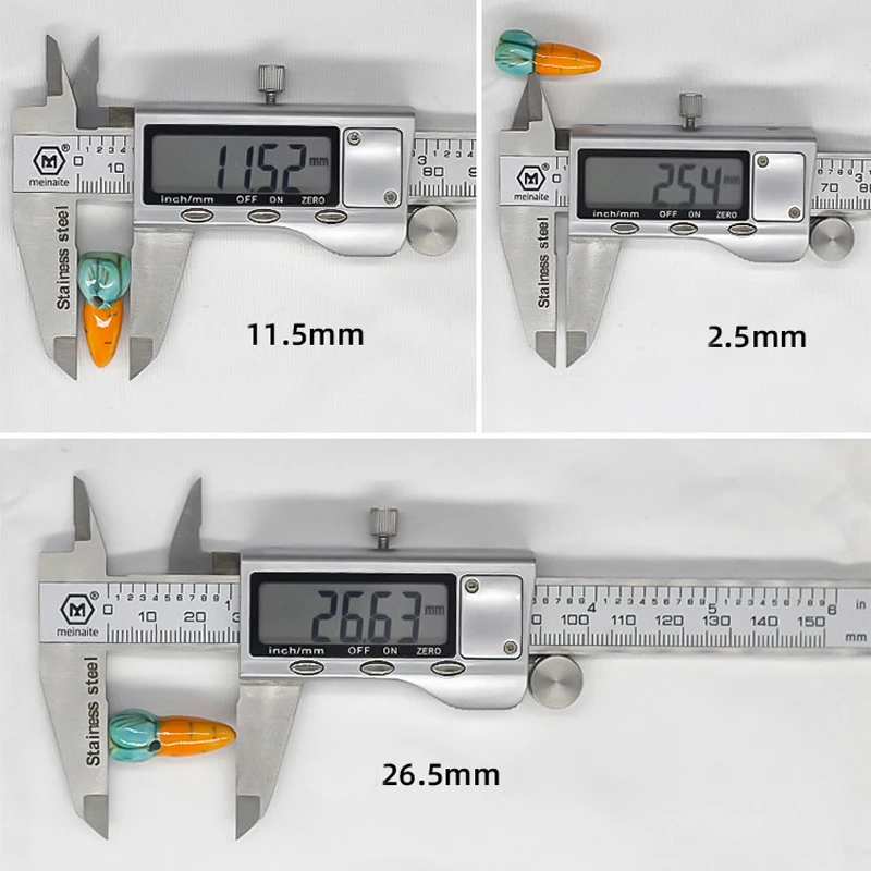 5pcs 27x12mm Hand Painted Carrot Ceramic Beads Loose Spacer Necklace Earring Pendant Bead For Jewelry Making Bracelet - Image 4