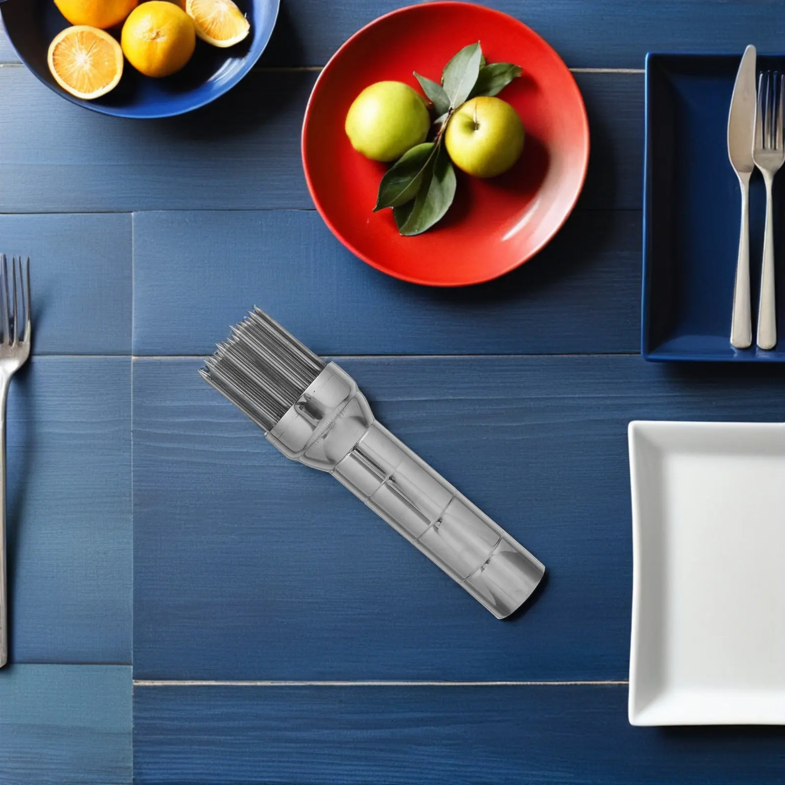 Heavy Duty Stainless Steel Meat Tenderizer Tool with Round Handle for Pork Chicken Beef Steak Poultry Tenderizing and Flattening