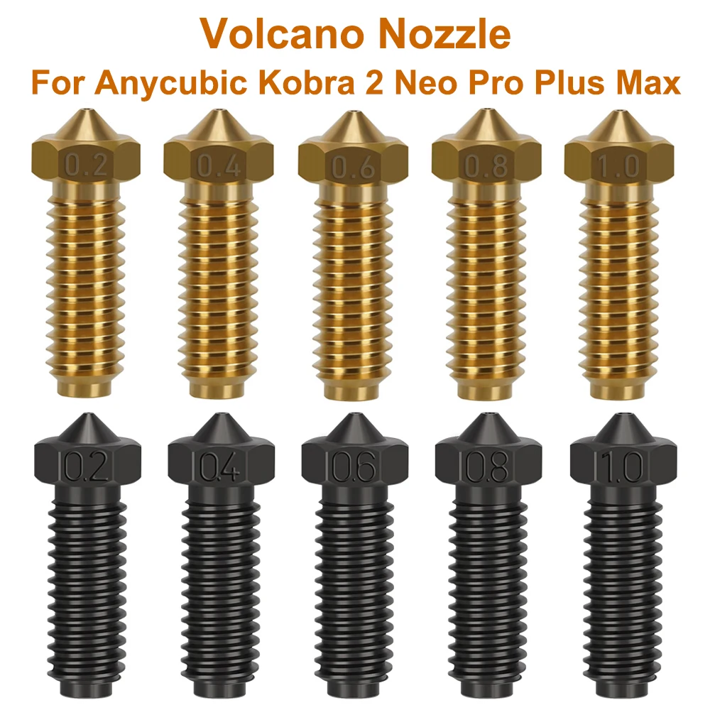 

10 шт., латунные насадки для принтера Anycubic Kobra 2 Volcano, 0,4 мм