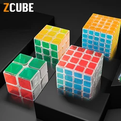 Zcube Transparent Magic Cube 3x3x3 2x2 4x4 5x5 Pyraminx Professional Speed Puzzle Children's Toys Gift 3x3 Speedcube Magico Cubo