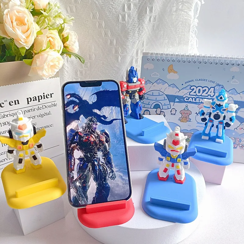 

Hot Selling Anime Cartoon Transformation 3D Doll Lazy Stand Desktop Phone Stand Base Creative Decorative Products Gifts