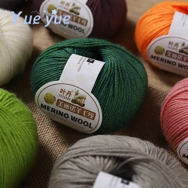 10pcs/500g Merino Wool Yarn Ball in Coarse Wool Hand Knitting Diy Crochet Sweater and Scarf Keep Warm Soft and Comfortable